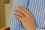 Bague 49 Bague marquise ancienne en or 18k, saphir et diamants 58 Facettes 27625