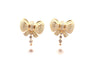 Boucles d'oreilles Boucles d’oreilles en or jaune 18k, diamants et perles de culture 58 Facettes 27637