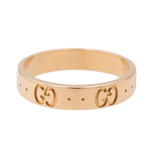 Bague 53 Gucci Fine Icon - Bague en or rose 18 carats 58 Facettes 2764396CN