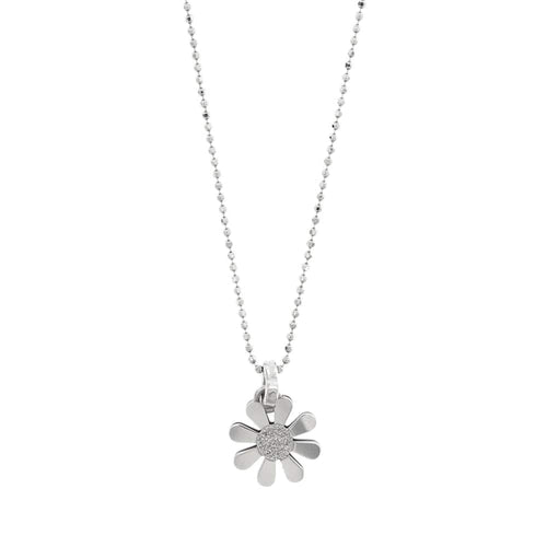 Collier Collier chaîne avec pendentif marguerite en or blanc 18 carats 58 Facettes 27669