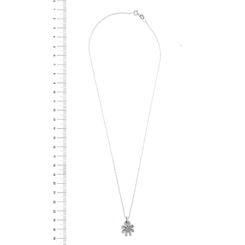 Collier Collier chaîne avec pendentif marguerite en or blanc 18 carats 58 Facettes 27669