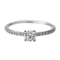 Bague 49 Didier Guérin - Bague solitaire en or blanc avec diamants 58 Facettes 2773202CN
