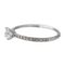 Bague 49 Didier Guérin - Bague solitaire en or blanc avec diamants 58 Facettes 2773202CN