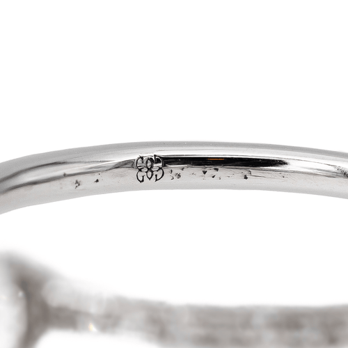 Bague 49 Didier Guérin - Bague solitaire en or blanc avec diamants 58 Facettes 2773202CN