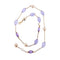 Collier MIMI - Collier en or rose 18 ct avec améthystes, jade et perles 58 Facettes 27753