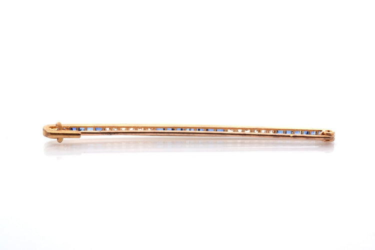 Broche Broche 1920 en or 18k avec saphirs et diamants 58 Facettes 27814