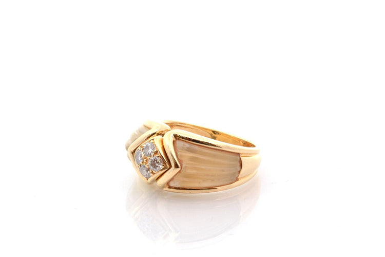 Bague 52.5 Boucheron - Bague en or 18k avec diamants et cristal de roche 58 Facettes 27822