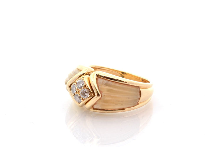 Bague 52.5 Boucheron - Bague en or 18k avec diamants et cristal de roche 58 Facettes 27822