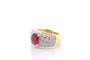 Bague 53 Bague rubis et diamants en or 18k et platine 58 Facettes 27823