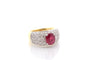 Bague 53 Bague rubis et diamants en or 18k et platine 58 Facettes 27823