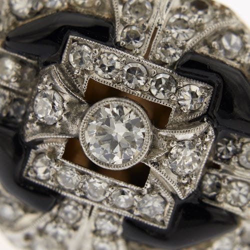 Bague Art déco - Squillo en or rose et or blanc 18 kt avec diamants 58 Facettes 27855