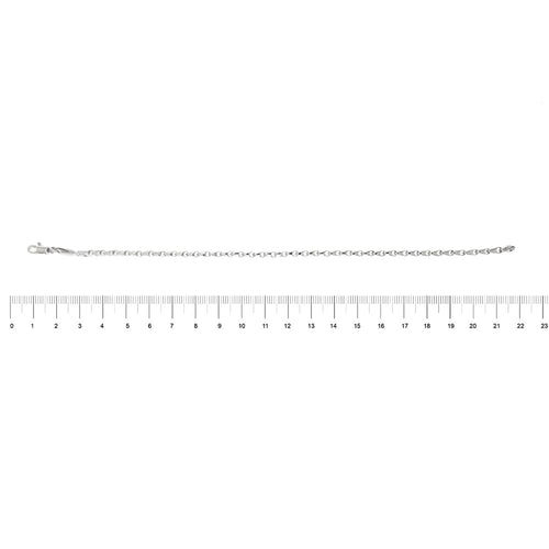 Bracelet Bracelet unisexe en or blanc 18 ct, 21,3 cm 58 Facettes 27884