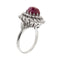 Bague 60 Bague style Marguerite en platine avec rubis et diamants 58 Facettes 27889