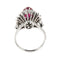 Bague 60 Bague style Marguerite en platine avec rubis et diamants 58 Facettes 27889