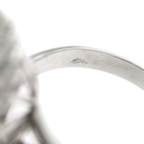 Bague 60 Bague style Marguerite en platine avec rubis et diamants 58 Facettes 27889