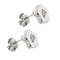 Boucles d'oreilles Boucles d’oreilles fleur - Puces en or blanc 18 carats et diamants 58 Facettes 27897