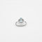 Bague 52 Bague aigue-marine et diamants en or gris 58 Facettes