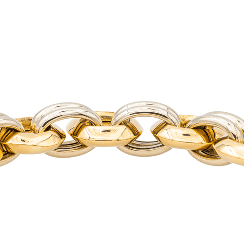 Bracelet Caplain Saint André - Bracelet en or jaune et blanc avec saphir 58 Facettes 2807571CN