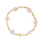 Bracelet Bracelet forçat en or jaune 18 ct et quartz rose 58 Facettes 28141B