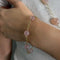 Bracelet Bracelet forçat en or jaune 18 ct et quartz rose 58 Facettes 28141B