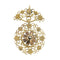 Pendentif Pendentif ancien rond en or jaune 18 ct avec diamants et rubis 58 Facettes 28141