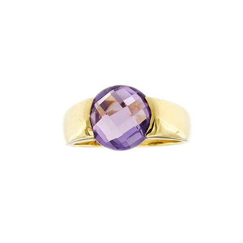 Bague Bague jonc en or jaune 18 ct avec améthyste 2,50 ct 58 Facettes 28153