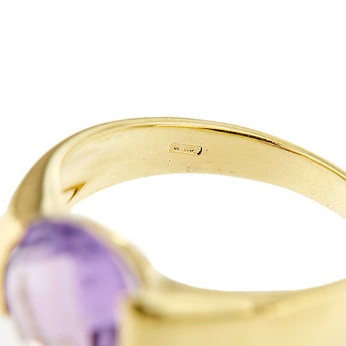 Bague Bague jonc en or jaune 18 ct avec améthyste 2,50 ct 58 Facettes 28153