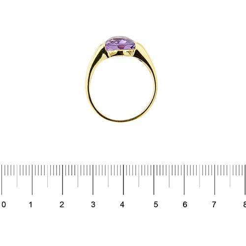 Bague Bague jonc en or jaune 18 ct avec améthyste 2,50 ct 58 Facettes 28153