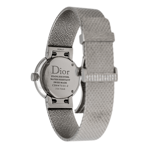 Montre Dior La D de Dior - Montre en acier sertie de diamants 58 Facettes 2820733CN