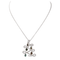 Collier Collier pendentif sapin en or blanc 18 carats, saphirs et diamants 58 Facettes 2820739CN