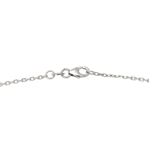 Collier Collier pendentif sapin en or blanc 18 carats, saphirs et diamants 58 Facettes 2820739CN