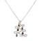 Collier Collier pendentif sapin en or blanc 18 carats, saphirs et diamants 58 Facettes 2820739CN