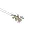 Collier Collier pendentif sapin en or blanc 18 carats, saphirs et diamants 58 Facettes 2820739CN