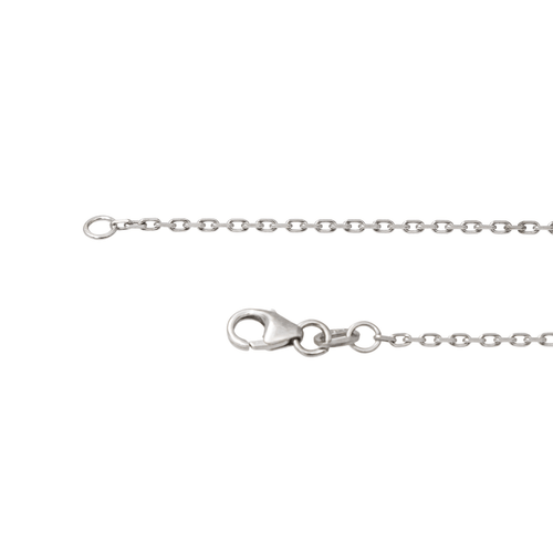 Collier Collier pendentif sapin en or blanc 18 carats, saphirs et diamants 58 Facettes 2820739CN