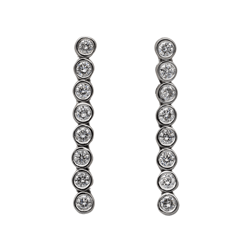 Boucles d'oreilles Boucles d'oreilles Ligne Or blanc Diamant 58 Facettes 2826008CN