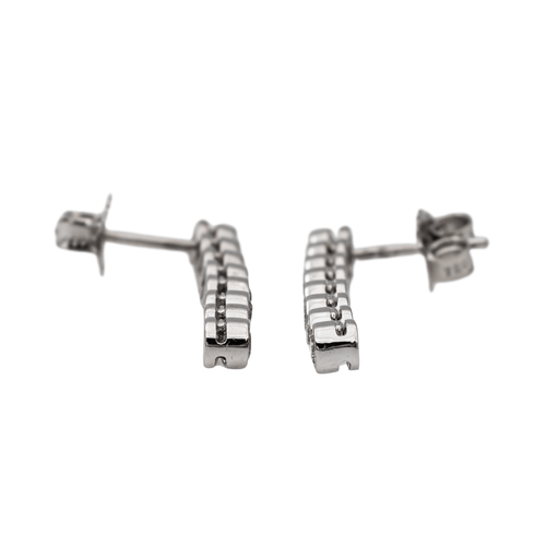 Boucles d'oreilles Boucles d’oreilles ligne en or blanc 18 carats et diamants 58 Facettes 2826008CN