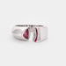 Bague 54 Bague ouverte Tourmaline rose Diamants 58 Facettes DV0463-2