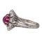 Bague 51 Bague Marguerite Or blanc, Platine Rubis, Diamant 58 Facettes 2830634CN
