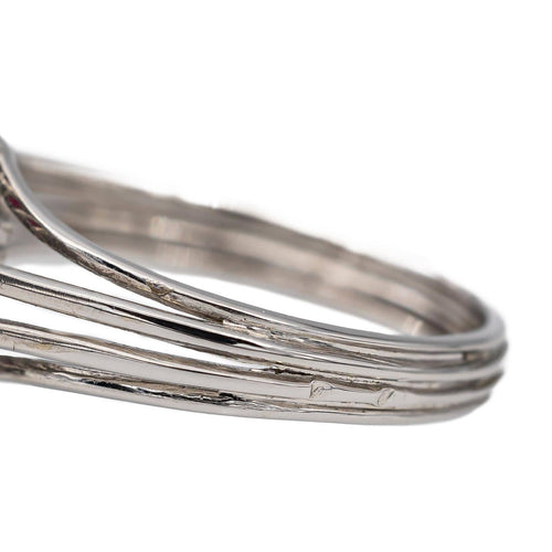 Bague 51 Bague Marguerite Or blanc, Platine Rubis, Diamant 58 Facettes 2830634CN
