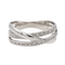 Bague 54 Bague en or blanc 18 carats sertie de diamants 58 Facettes 2833425CN