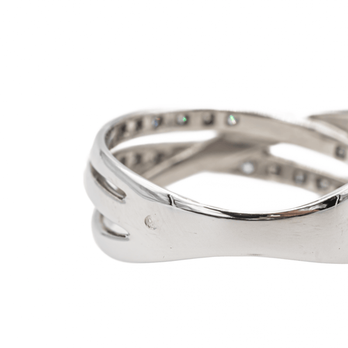 Bague 54 Bague en or blanc 18 carats sertie de diamants 58 Facettes 2833425CN