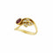 Bague 54 Bague contrariée en or jaune 18 ct avec rubis et diamants 58 Facettes 28379