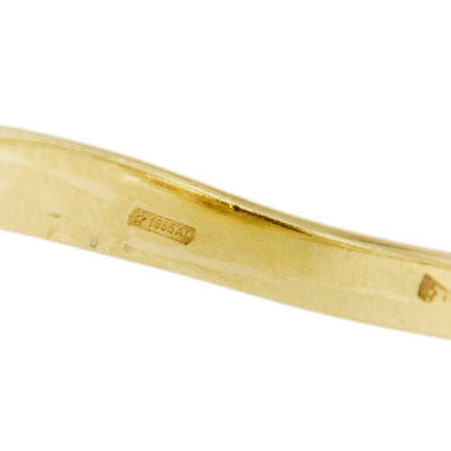 Bague 54 Bague contrariée en or jaune 18 ct avec rubis et diamants 58 Facettes 28379