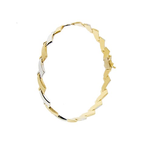 Bracelet Bracelet à segments en or jaune et or blanc 18 ct 58 Facettes 28417