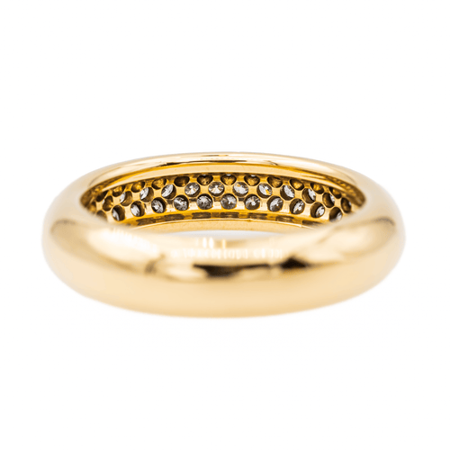 Bague 53 Bague en or jaune 18 carats pavée de diamants 58 Facettes 2841916CN