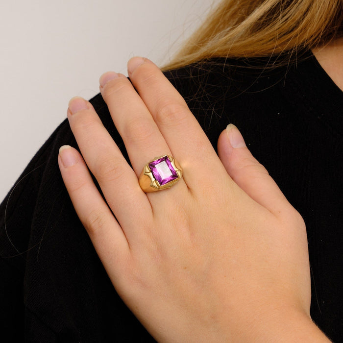 Bague 58 Bague pierre violette 58 Facettes DV0099-9