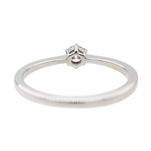 Bague 51 Bague solitaire en or blanc 18 carats avec diamant 58 Facettes 2845473CN