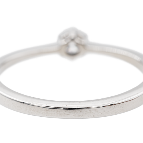 Bague 51 Bague solitaire en or blanc 18 carats avec diamant 58 Facettes 2845473CN