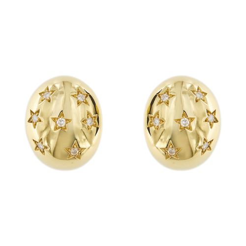 Boucles d'oreilles Boucles d’oreilles étoile en or jaune 18 ct et diamants 58 Facettes 28569