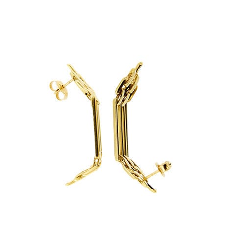 Boucles d'oreilles Boucles d'oreilles pendantes maille panthère en or jaune 18 carats 58 Facettes 28676